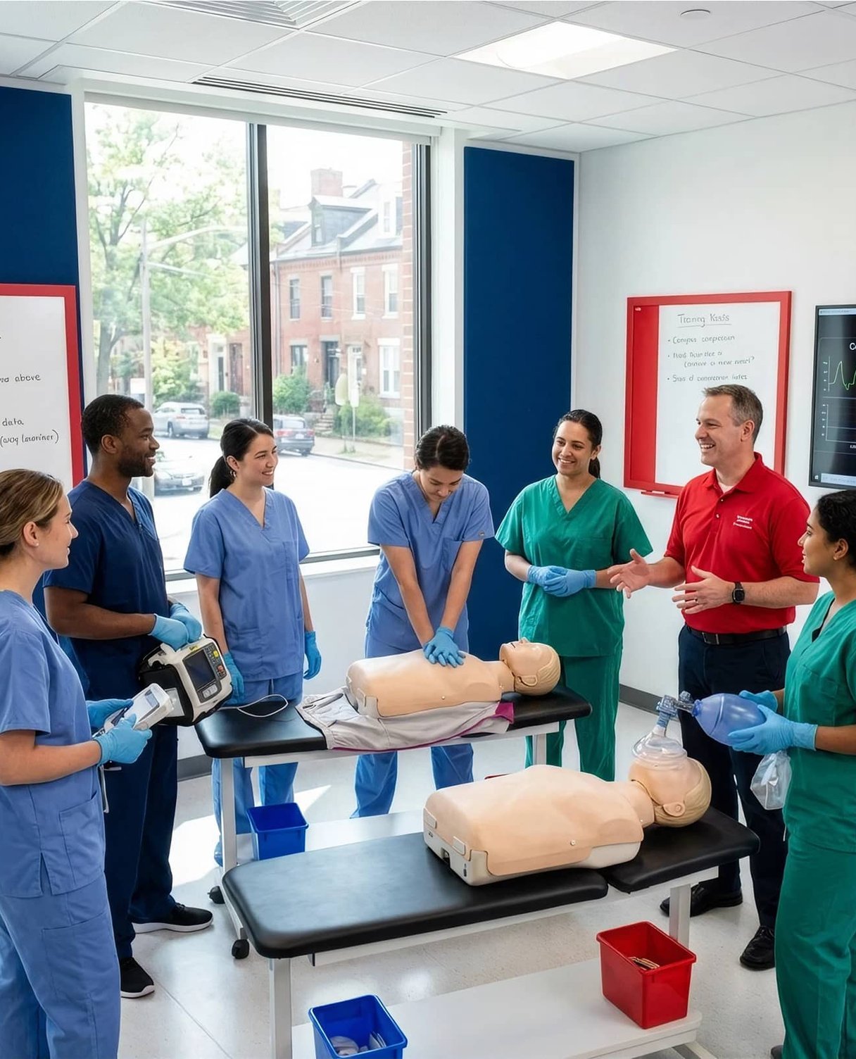 Clinical staff training with manikins